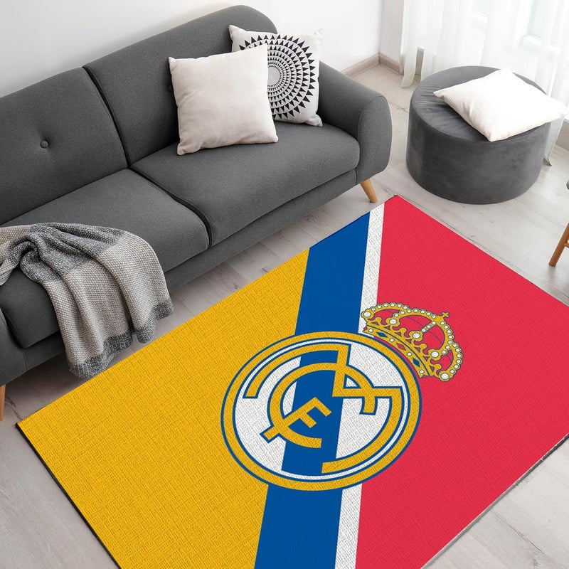 DreamController Real Madriid Custom Rugs for Gamer Room (62x40inch)| Playroom Carpets Inspired by Games & Anime Decor for Gamers | Gamer Room Decor for Kids Teen Anti-Slip Gaming Mat - Image 1
